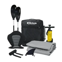 SPORTING GOODS Elkton Outdoors Steelhead Fishing Kayak, Inflatable Touring Angler