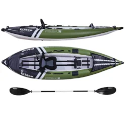 SPORTING GOODS Elkton Outdoors Steelhead Fishing Kayak, Inflatable Touring Angler