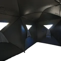 Elkton Outdoors 6-8 Person Double Ice Fishing Tent With Ventilation Windows & Carry Pack SPORTING GOODS