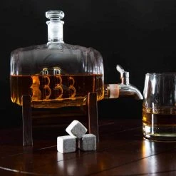 Atterstone Whiskey Barrel Decanter Set HOME GOODS