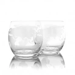 HOME GOODS Atterstone Globe Whiskey Decanter Set, 850-ml Gift Set With Globe Glasses, 9 Whiskey Stones And Stainless Steel Funnel