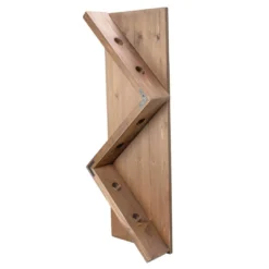 Atterstone Stylish Wooden Wall Mounted Wine Bottle Display Rack: Holds 6 Bottles