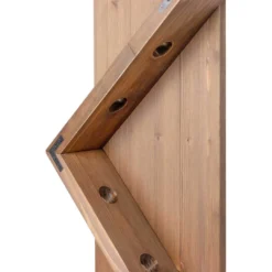 Atterstone Stylish Wooden Wall Mounted Wine Bottle Display Rack: Holds 6 Bottles