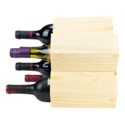Atterstone Customizable Honeycomb Wine Rack: Holds 6 Bottles
