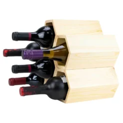Atterstone Customizable Honeycomb Wine Rack: Holds 6 Bottles