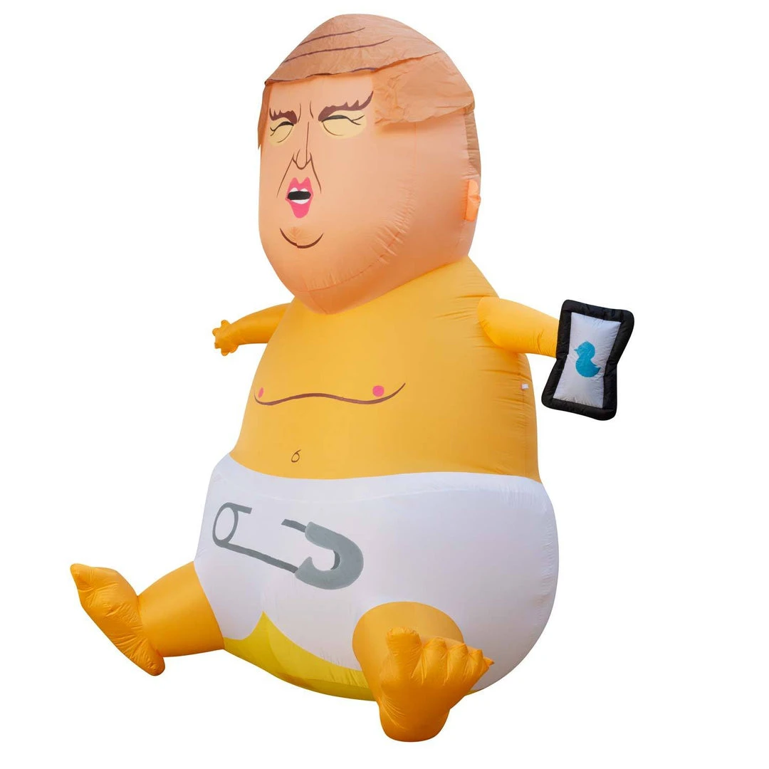 Holidayana Inflatable Baby Donald Trump, POTUS, President, Tweeter In Chief With Flapping Toupee With Built In Fan And LED Lights HOME GOODS 2 Holidayana Inflatable Baby Donald Trump, POTUS, President, Tweeter In Chief With Flapping Toupee With Built In Fan And LED Lights HOME GOODS