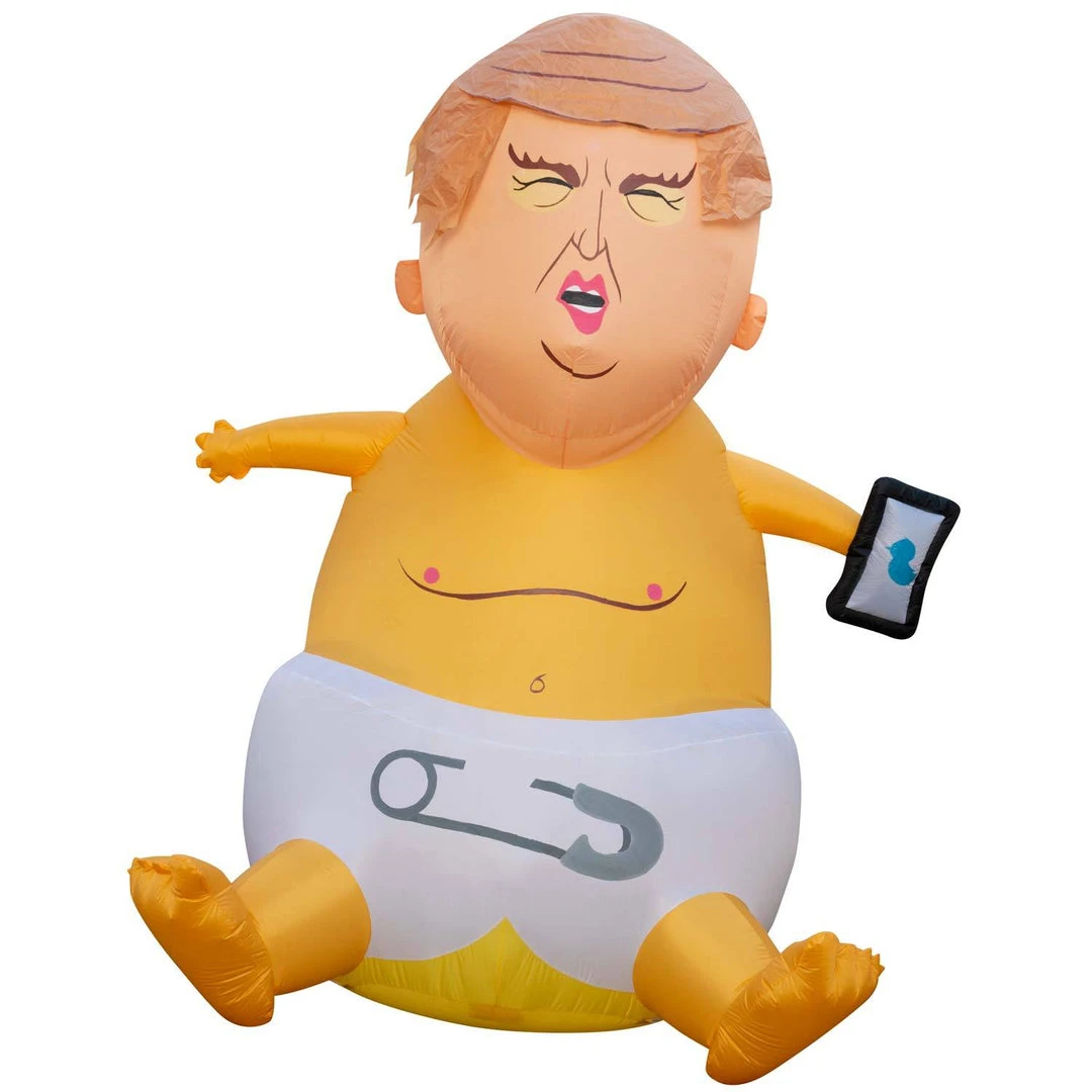 Holidayana Inflatable Baby Donald Trump, POTUS, President, Tweeter In Chief With Flapping Toupee With Built In Fan And LED Lights HOME GOODS 4 Holidayana Inflatable Baby Donald Trump, POTUS, President, Tweeter In Chief With Flapping Toupee With Built In Fan And LED Lights HOME GOODS