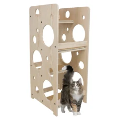 Frontpet PET SUPPLIES Modern Wood Bubble Cat Tree Tower