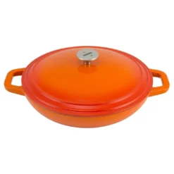 Zelancio HOME GOODS 3 Quart Enameled Cast Iron Casserole Dish With Lid