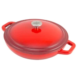 Zelancio HOME GOODS 3 Quart Enameled Cast Iron Casserole Dish With Lid