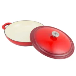 Zelancio HOME GOODS 3 Quart Enameled Cast Iron Casserole Dish With Lid