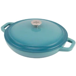 Zelancio HOME GOODS 3 Quart Enameled Cast Iron Casserole Dish With Lid