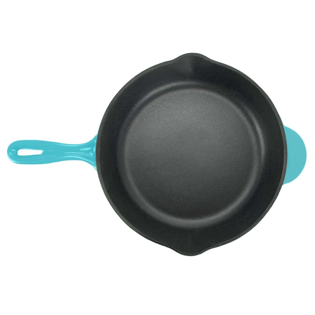 Zelancio 10 Inch Enameled Cast Iron Skillet 7 Zelancio 10 Inch Enameled Cast Iron Skillet