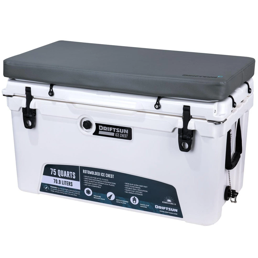 SPORTING GOODS Premium Cooler Seat Cushion With Mounting Hardware - Fits 70Q & 75Q Driftsun Ice Chests 1 SPORTING GOODS Premium Cooler Seat Cushion With Mounting Hardware - Fits 70Q & 75Q Driftsun Ice Chests