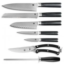 Zelancio HOME GOODS 7 Piece Japanese VG-10 Damascus Steel Chef Knife Set