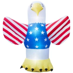 Holidayana HOME GOODS Inflatable 4th Of July Bald Eagle Decoration With Built-In Fan And LED Lights