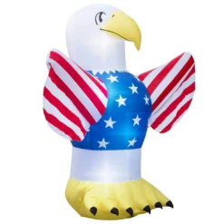 Holidayana HOME GOODS Inflatable 4th Of July Bald Eagle Decoration With Built-In Fan And LED Lights