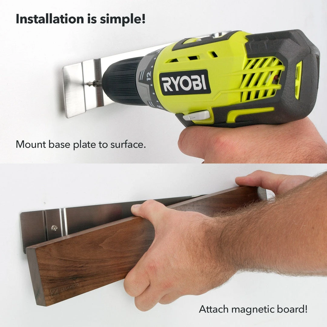 Zelancio HOME GOODS 16-Inch Magnetic Knife Holder, Wall Mounted Wooden Knife Strip With Rare Earth Magnets 13 Zelancio HOME GOODS 16-Inch Magnetic Knife Holder, Wall Mounted Wooden Knife Strip With Rare Earth Magnets