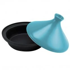 Zelancio HOME GOODS 2.4 Quart Enameled Cast Iron Moroccan Tagine Pot With Ceramic Lid