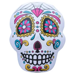 Holidayana Inflatable Halloween Skull Decoration With Built-In Fan And LED Lights HOME GOODS