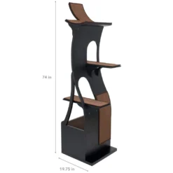 Frontpet PET SUPPLIES Stylish Wood Cat Tree Tower 8 Frontpet PET SUPPLIES Stylish Wood Cat Tree Tower