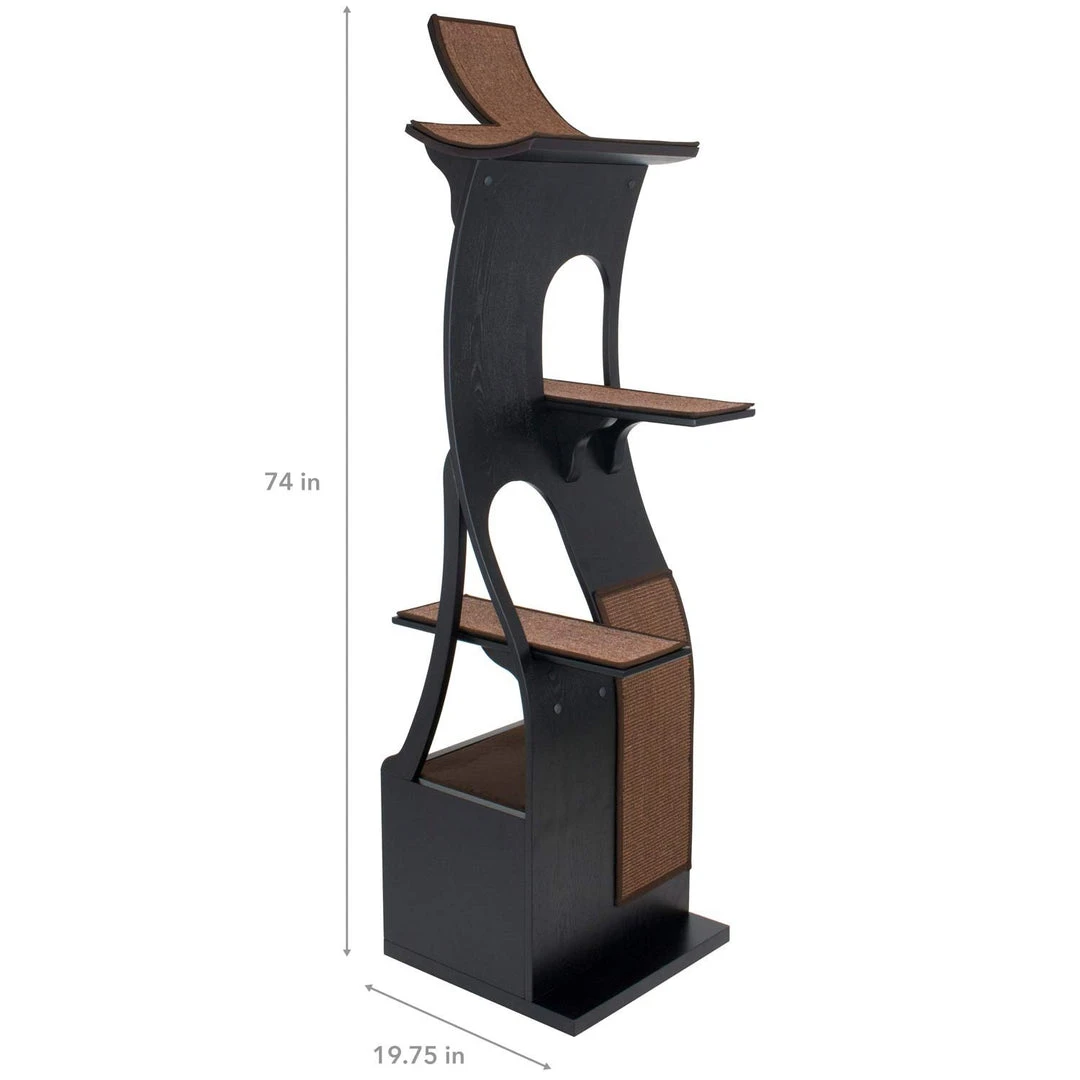 Frontpet PET SUPPLIES Stylish Wood Cat Tree Tower 4 Frontpet PET SUPPLIES Stylish Wood Cat Tree Tower